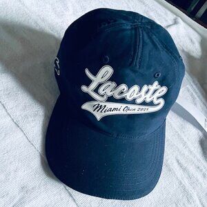 (NWT) LACOSTE Sport, “Miami Open” Tennis Hat, Cap, Blue, Size L
